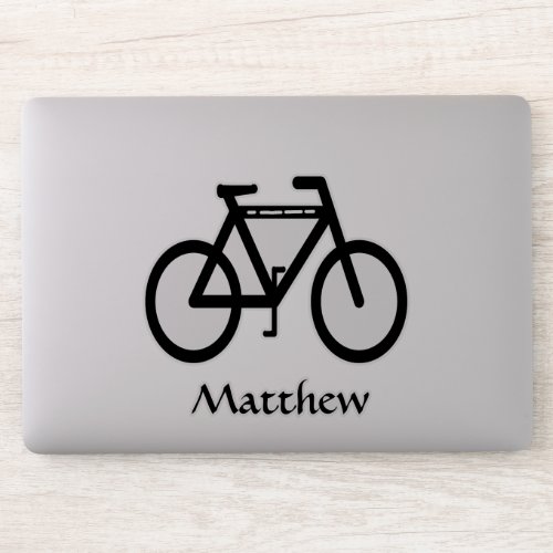 Bicycle Black Vinyl Cycling Sports Contour Sticker