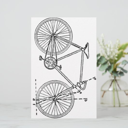 Bicycle Blueprint (Standing Front)
