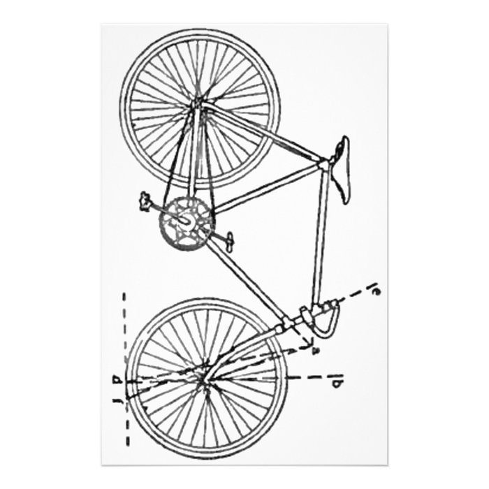 Bicycle Blueprint Custom Stationery