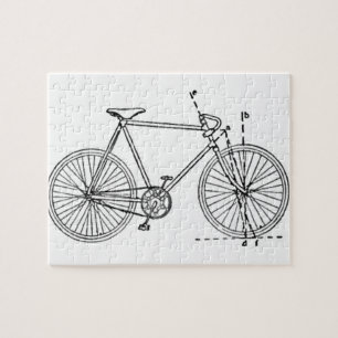 Bicycle Blueprint Jigsaw Puzzle