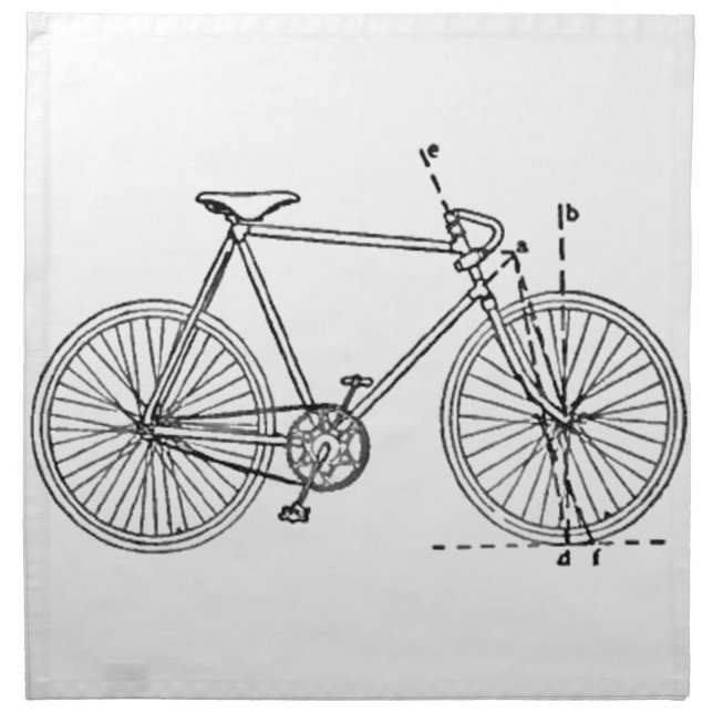 Bicycle Blueprint Napkin (Front)