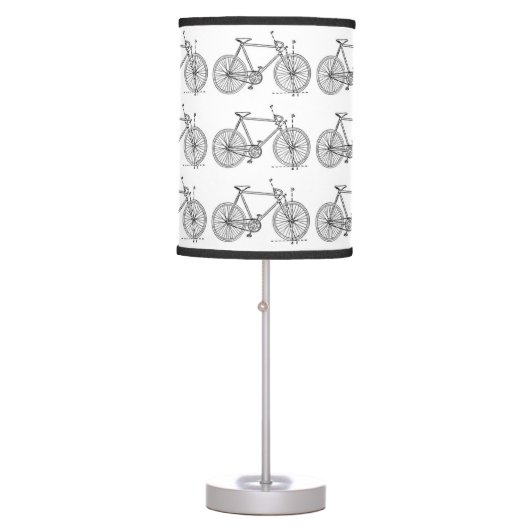 Bicycle Blueprint Table Lamp (Front)