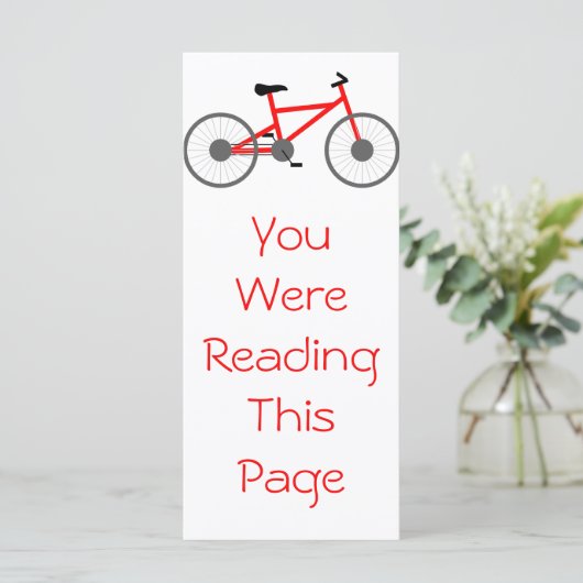 Bicycle Bookmark Template (Standing Front)