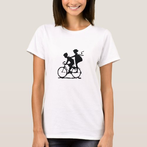 Bicycle boy and girl T_Shirt