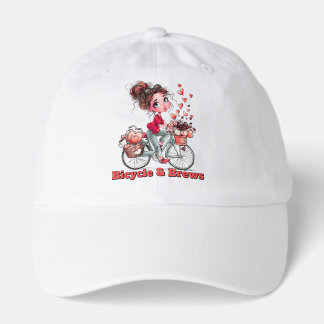 Bicycle & Brews Cute Coffee Lover Hat 