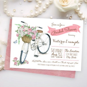 Bicycle Bridal Shower Invitation