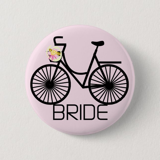 Bicycle Bride Tshirts and Gifts Pinback Button (Front)