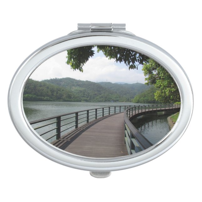 Bicycle Bridge Photo Compact Mirror (Front)