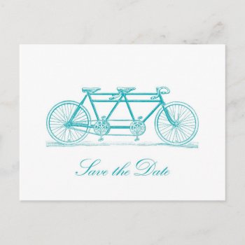 Bicycle Built For Two Save The Date Postcard by ericar70 at Zazzle