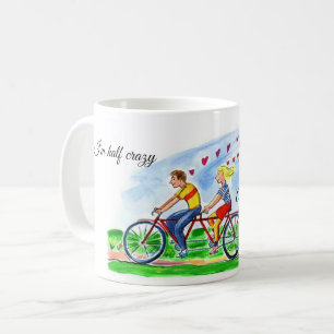 Bicycle Built For Two Valentine Love Coffee Mug