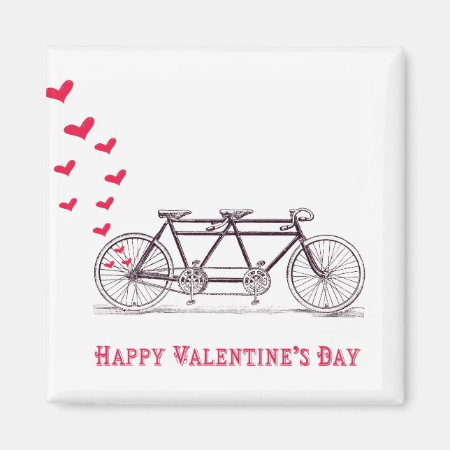 Bicycle Built for Two Valentine's Day Magnet (Front)
