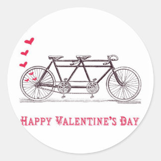 Bicycle Built for Two Valentine's Day Stickers
