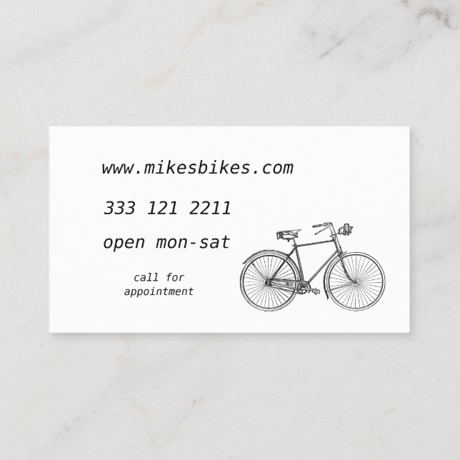Bicycle business card Zazzle