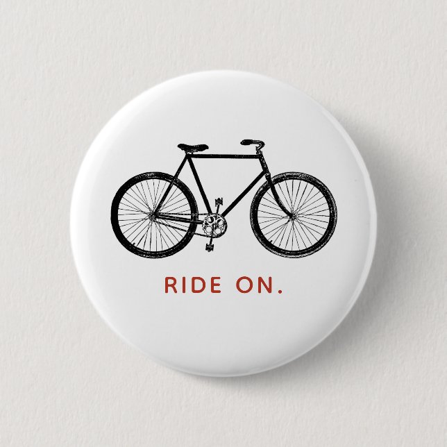 Bicycle Button, Ride on Button (Front)