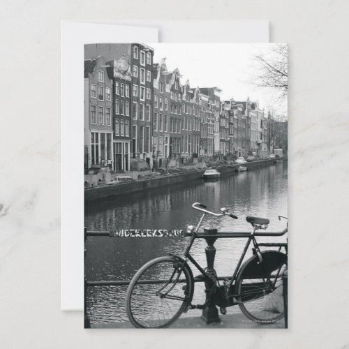 Bicycle by Canal Invitation