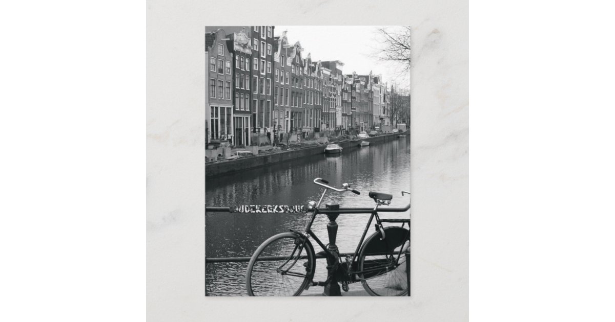Bicycle by Canal Postcard | Zazzle