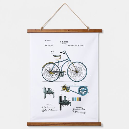 Bicycle _ CD Rice Patent _ Colored Hanging Tapestry