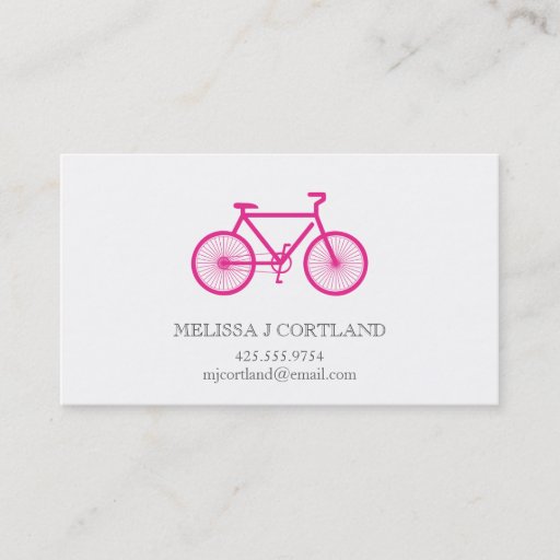 Customizable Bicycle Calling Card Business Card