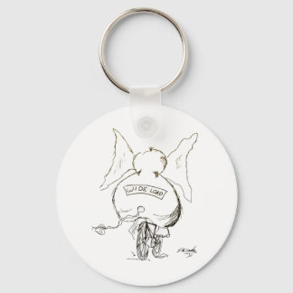 Bicycle Cartoon 1078 Keychain