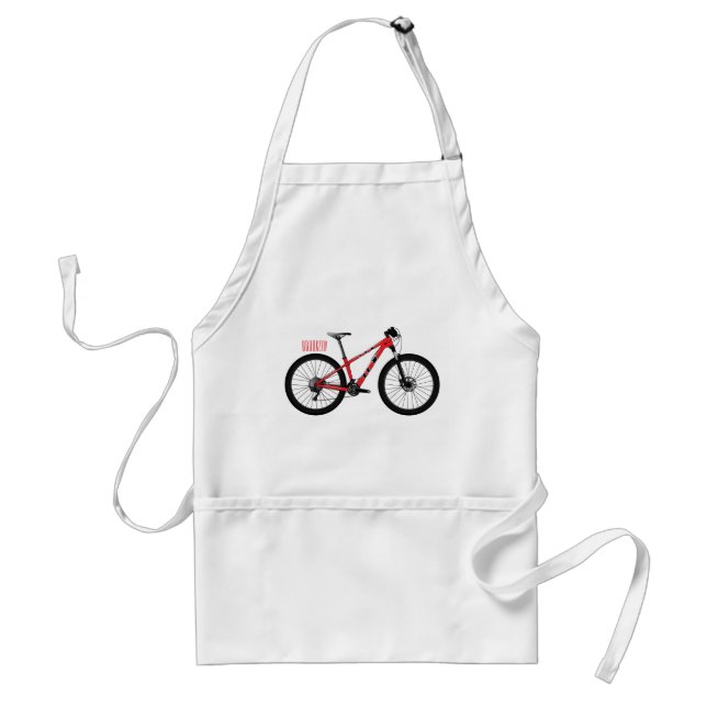 Bicycle cartoon illustration adult apron (Front)