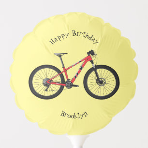 Bicycle cartoon illustration balloon