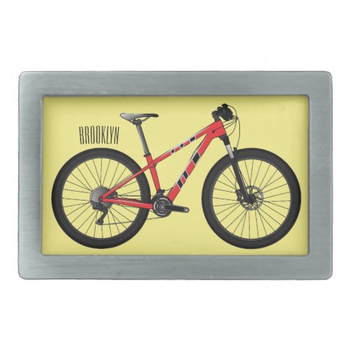 Bicycle cartoon illustration belt buckle