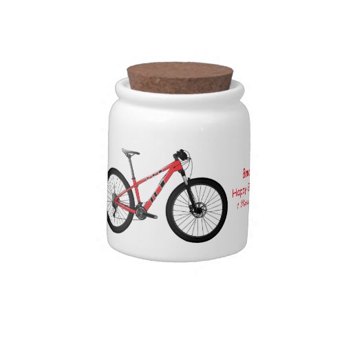 Bicycle cartoon illustration candy jar