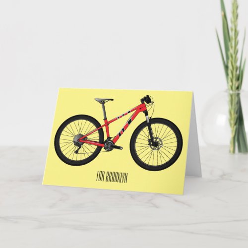 Bicycle cartoon illustration card