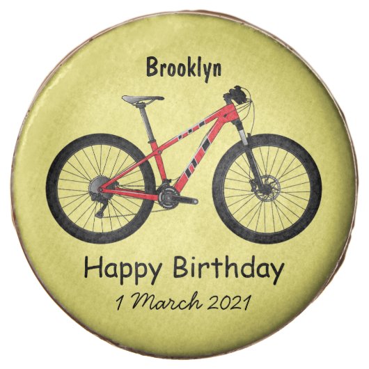 Bicycle cartoon illustration chocolate covered oreo (Front)