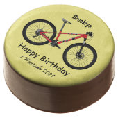 Bicycle cartoon illustration chocolate covered oreo (Angled)