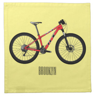 Bicycle cartoon illustration cloth napkin