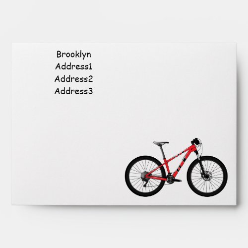 Bicycle cartoon illustration envelope