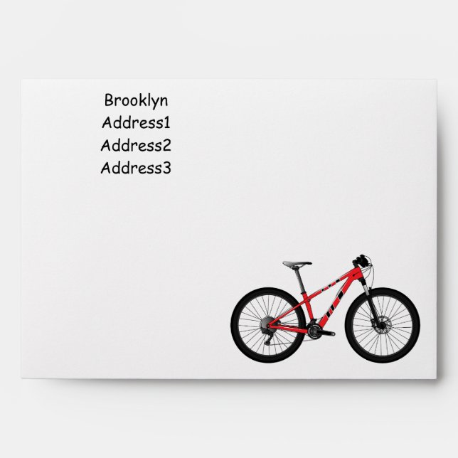 Bicycle cartoon illustration envelope (Front)