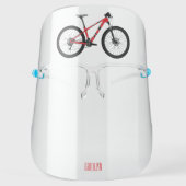 Bicycle cartoon illustration  face shield (Front)