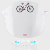 Bicycle cartoon illustration  face shield (Front w/Glasses)