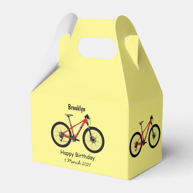 Bicycle cartoon illustration favor boxes (Front Side)