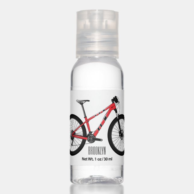 Bicycle cartoon illustration hand sanitizer (Front)