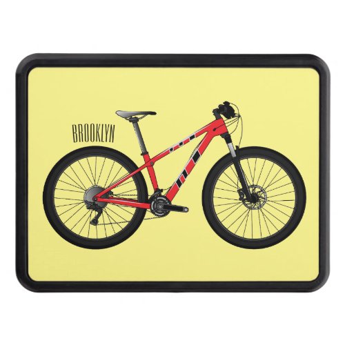 Bicycle cartoon illustration hitch cover