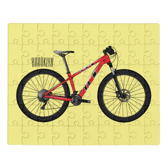 Bicycle cartoon illustration jigsaw puzzle (Puzzle Horizontal)