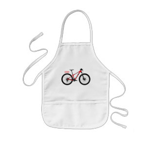 Bicycle cartoon illustration kids' apron