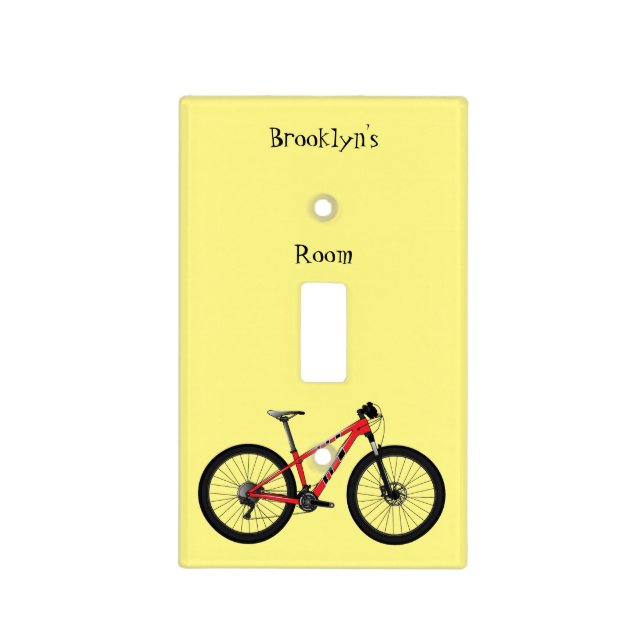 Bicycle cartoon illustration light switch cover (Front)