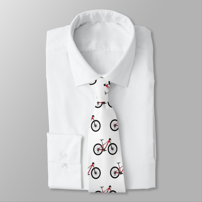 Bicycle cartoon illustration neck tie (Tied)