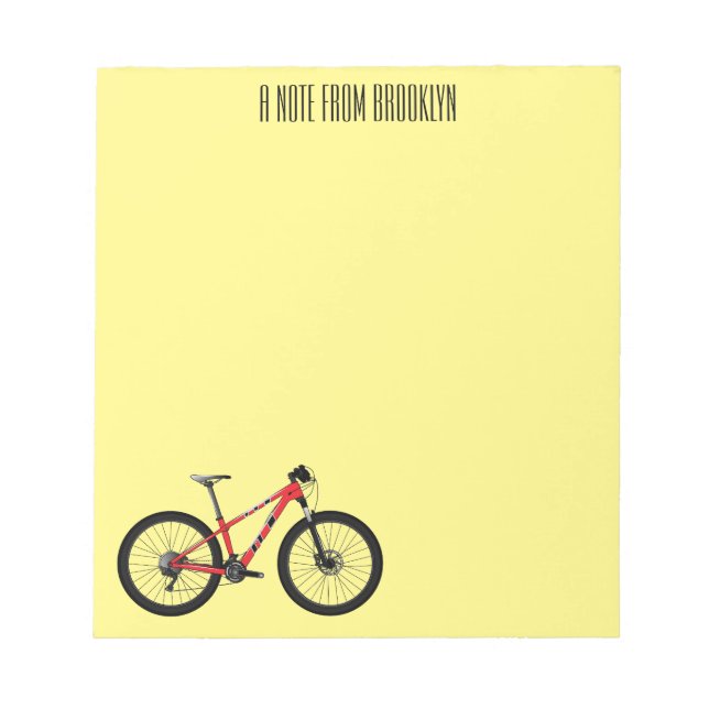 Bicycle cartoon illustration notepad (Front)