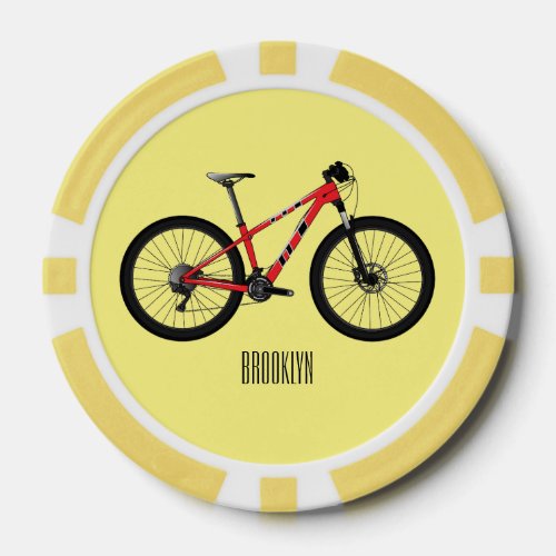 Bicycle cartoon illustration poker chips