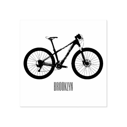 Bicycle cartoon illustration rubber stamp