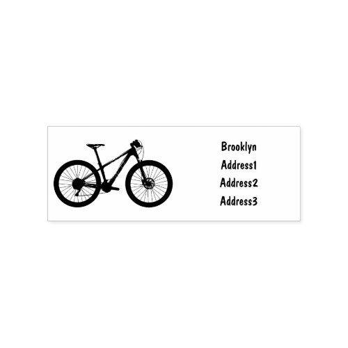 Bicycle cartoon illustration rubber stamp
