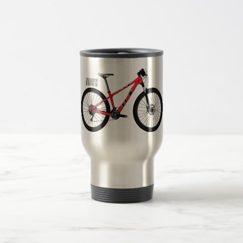 Bicycle cartoon illustration travel mug