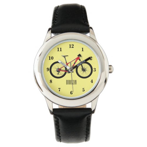 Bicycle cartoon illustration watch