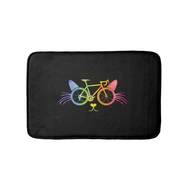 Bicycle Cat Lgbt Bath Mat (Front)