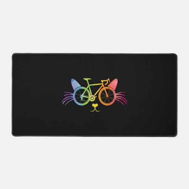 Bicycle Cat Lgbt Desk Mat (Front)